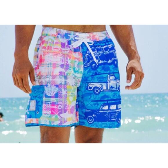 Trunkers Men's 2XL Limited Edition Rambler Plaid Swim/Board Shorts Multi Color - Picture 1 of 10